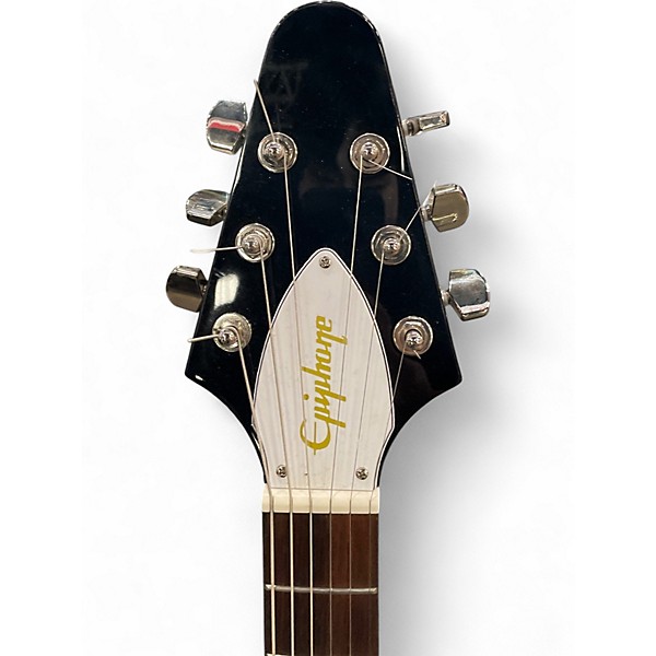 Used Epiphone Kirk Hammet 1979 Flying V Black Solid Body Electric Guitar