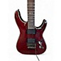 Used Schecter Guitar Research Hellraiser C1 Floyd Rose Crimson Red Burst Solid Body Electric Guitar