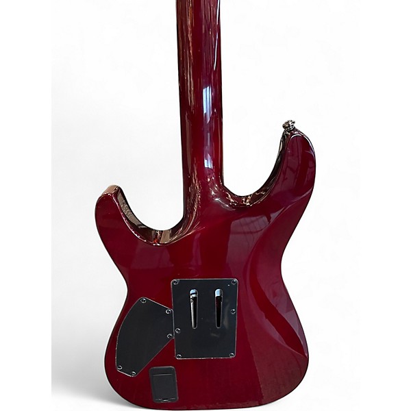 Used Schecter Guitar Research Hellraiser C1 Floyd Rose Crimson Red Burst Solid Body Electric Guitar