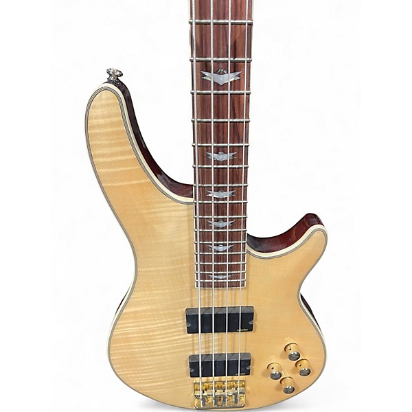 Used Schecter Guitar Research Omen Extreme 4 String Natural Electric Bass Guitar