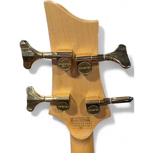 Used Schecter Guitar Research Omen Extreme 4 String Natural Electric Bass Guitar