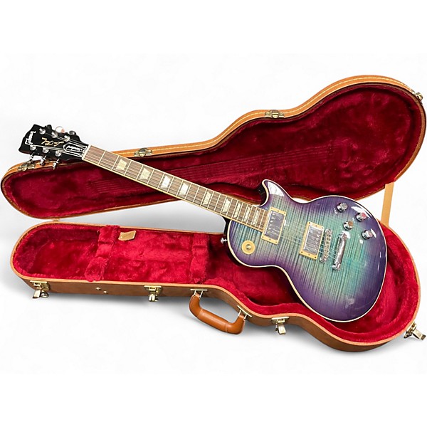 Used 2017 Gibson Les Paul Standard Turquoise Blue Burst Solid Body Electric Guitar