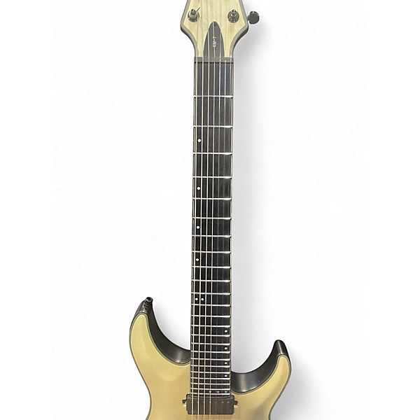 Used Schecter Guitar Research diamond series km-7 7 string Cream Solid Body Electric Guitar