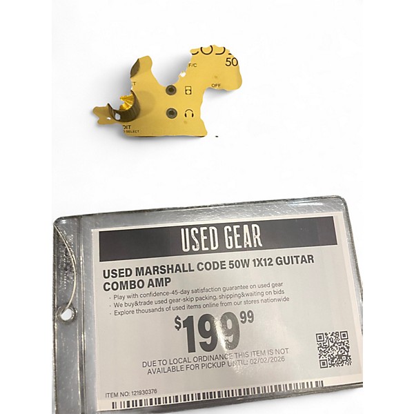 Used Marshall CODE 50W 1x12 Guitar Combo Amp