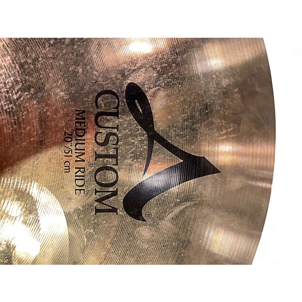 Used Zildjian 20in A Custom Medium Ride Cymbal