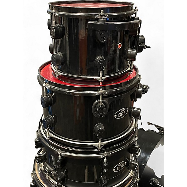 Used PDP by DW 6 Piece 805 Series Satin Black Drum Kit