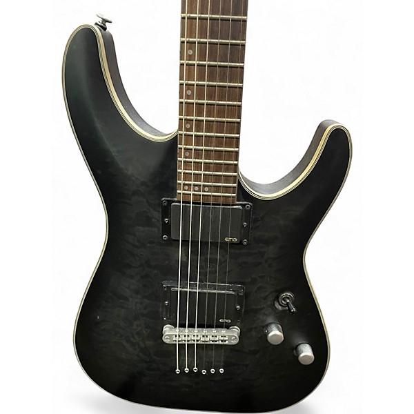 Used Schecter Guitar Research C1 Platinum Black Solid Body Electric Guitar