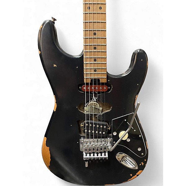 Used EVH Frankenstein Series Relic  Black Solid Body Electric Guitar