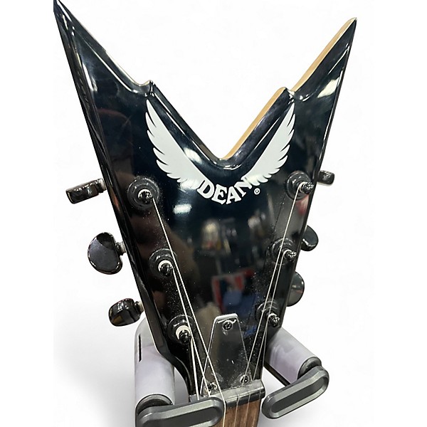 Used Dean Razorback Black Solid Body Electric Guitar
