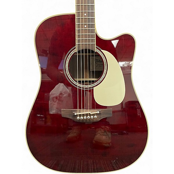 Used Takamine JJ325SRC Wine Red Acoustic Electric Guitar