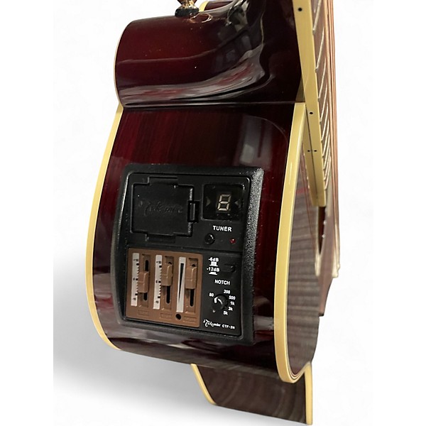 Used Takamine JJ325SRC Wine Red Acoustic Electric Guitar