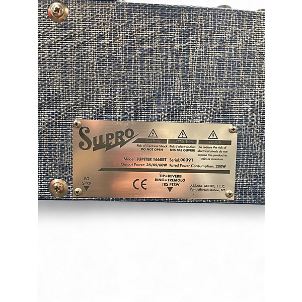 Used Supro Jupiter 1668RT 60w Tube Guitar Combo Amp