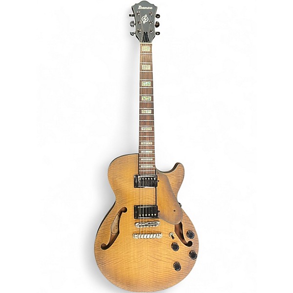 Used Ibanez ags83b Vintage Natural Hollow Body Electric Guitar