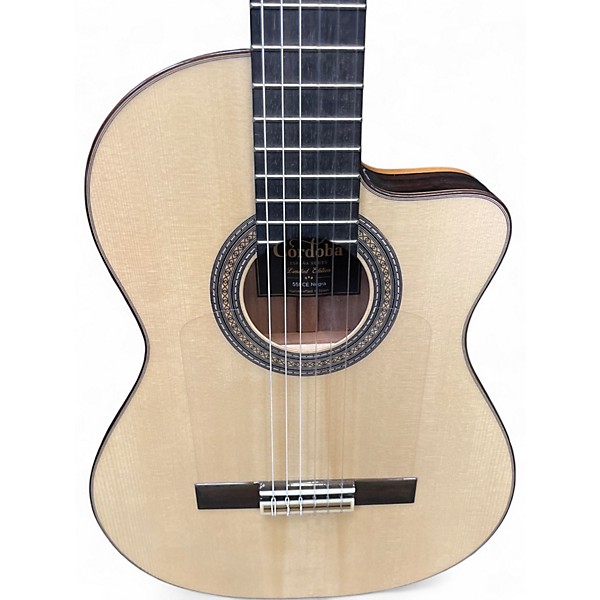 Used Cordoba 55FCE Thinbody Flamenco Natural Classical Acoustic Electric Guitar