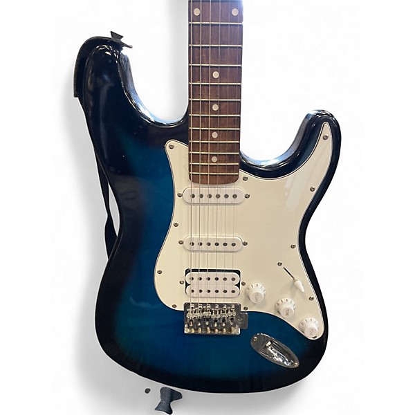 Used Glen Burton STRATOCASTER STYLE Blue Burst Solid Body Electric Guitar