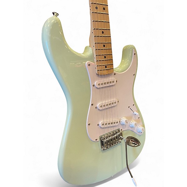 Used Squier SONIC STRATOCASTER SEAFORM GREEN Solid Body Electric Guitar