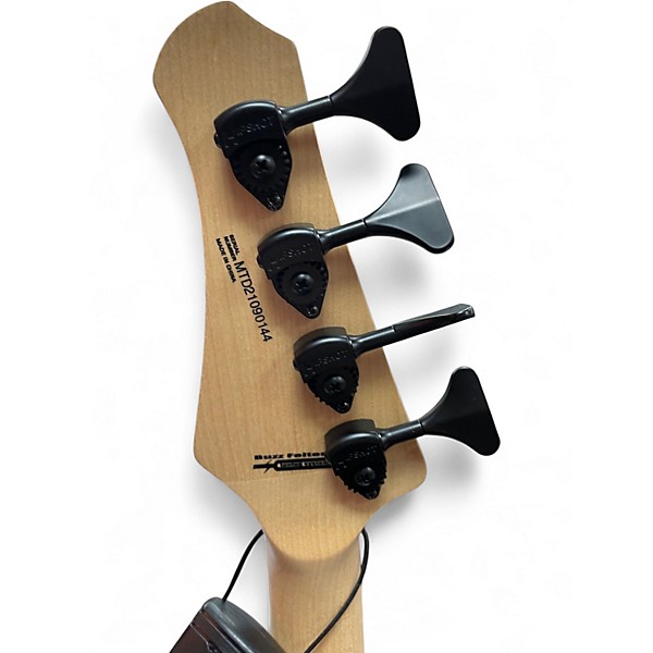 Used MTD Kingston z 4 String Fretless Chrome Red Electric Bass Guitar