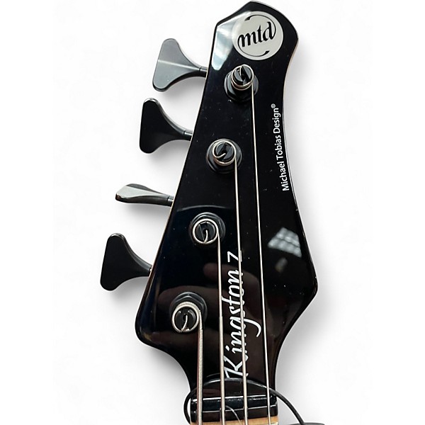 Used MTD Kingston z 4 String Fretless Chrome Red Electric Bass Guitar