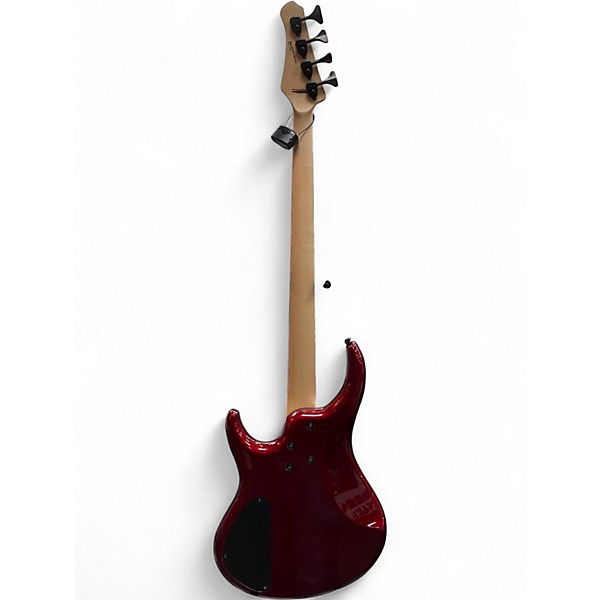 Used MTD Kingston z 4 String Fretless Chrome Red Electric Bass Guitar