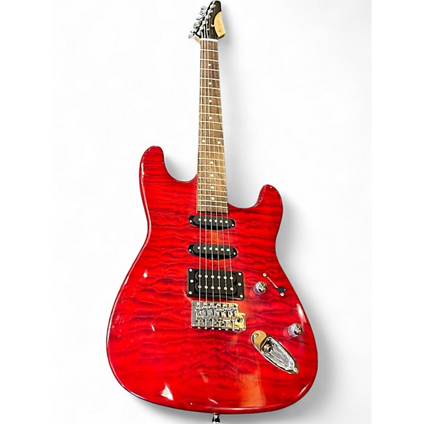 Used Leo Jaymez HSS RED Solid Body Electric Guitar