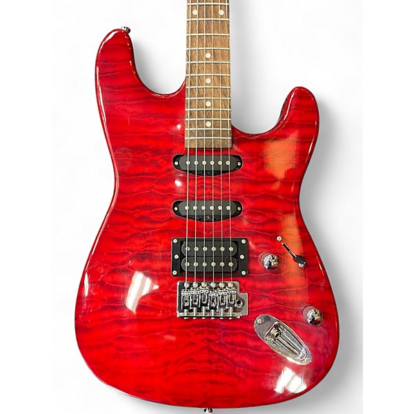 Used Leo Jaymez HSS RED Solid Body Electric Guitar