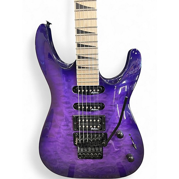 Used Jackson JS34Q Dinky Purple Solid Body Electric Guitar
