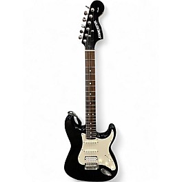 Used Starcaster by Fender Stratocaster Black Solid Body Electric Guitar