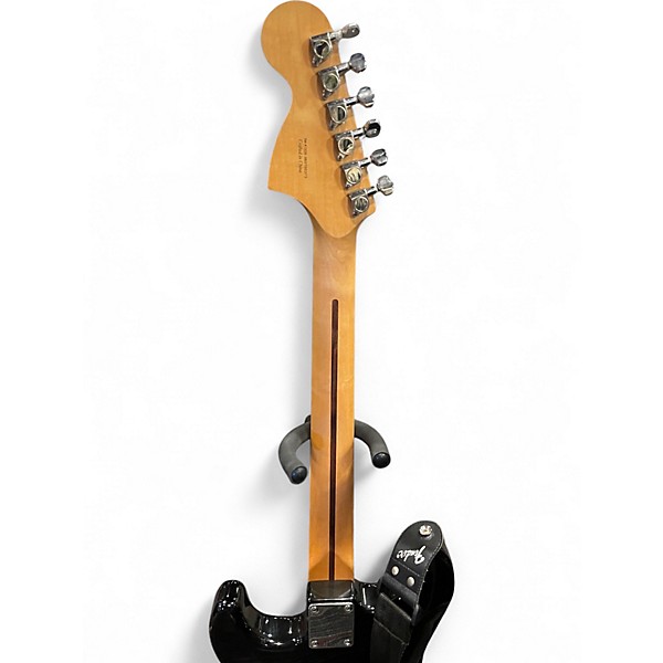 Used Starcaster by Fender Stratocaster Black Solid Body Electric Guitar