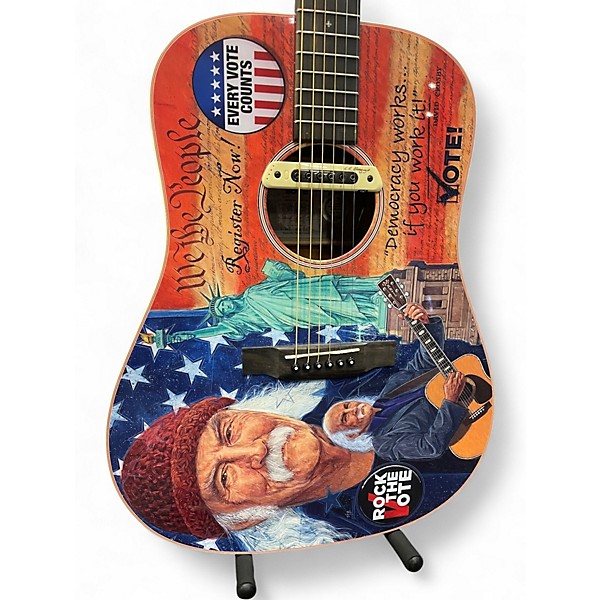 Used Martin D11e Rock the Vote Custom Art Acoustic Electric Guitar