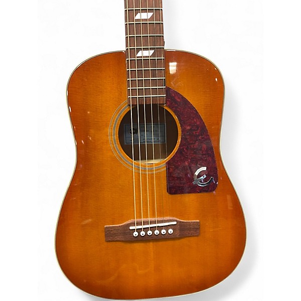 Used Epiphone lil tex 2 Color Sunburst Acoustic Electric Guitar