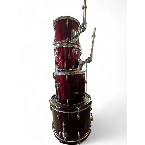 Used Pulse 4 Piece 5 Piece Red Drum Kit