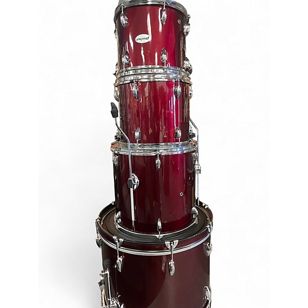Used Pulse 4 Piece 5 Piece Red Drum Kit