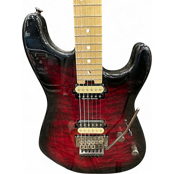 Used Charvel San Dimas Style 1 HH Trans Red Solid Body Electric Guitar