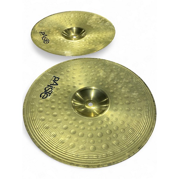 Used Paiste 14in 14in 101 Brass Hi Hat PAIR Cymbal