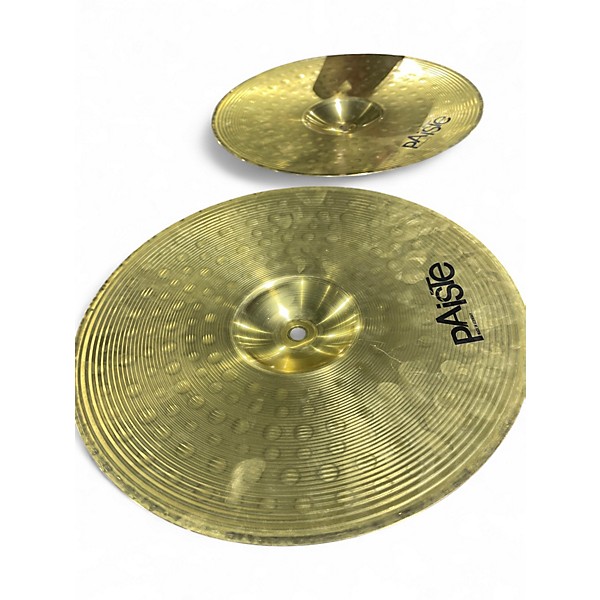 Used Paiste 14in 14in 101 Brass Hi Hat PAIR Cymbal