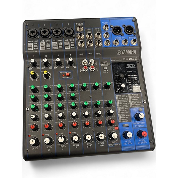 Used Yamaha MG10XU 10 Channel Mixer with Effects Unpowered Mixer