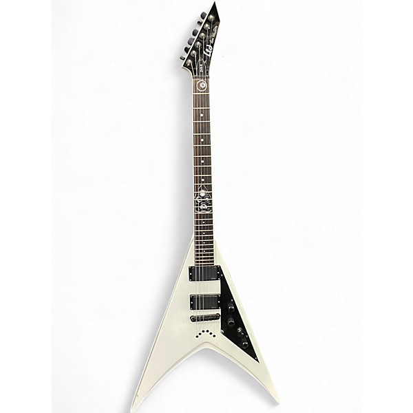 Used Esp Ltd DV8-R WHITE Solid Body Electric Guitar