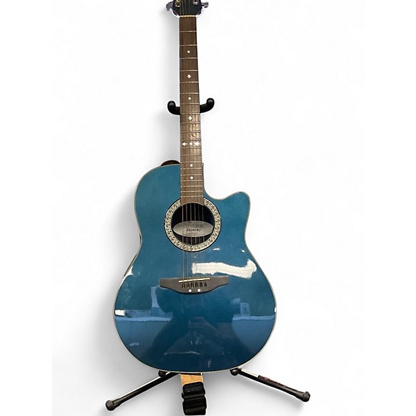 Used Ovation ck 057 celebrity Blue Acoustic Electric Guitar