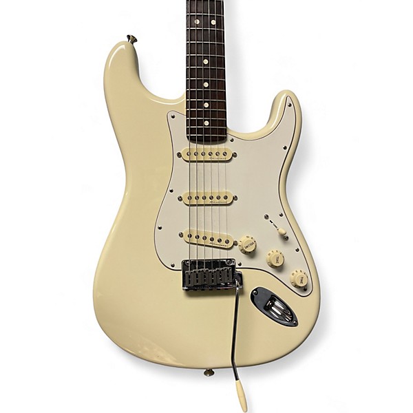 Used 2024 Fender STRATOCASTER JEFF BECK SIGNATURE SERIES OLYMPIC WHITE Solid Body Electric Guitar