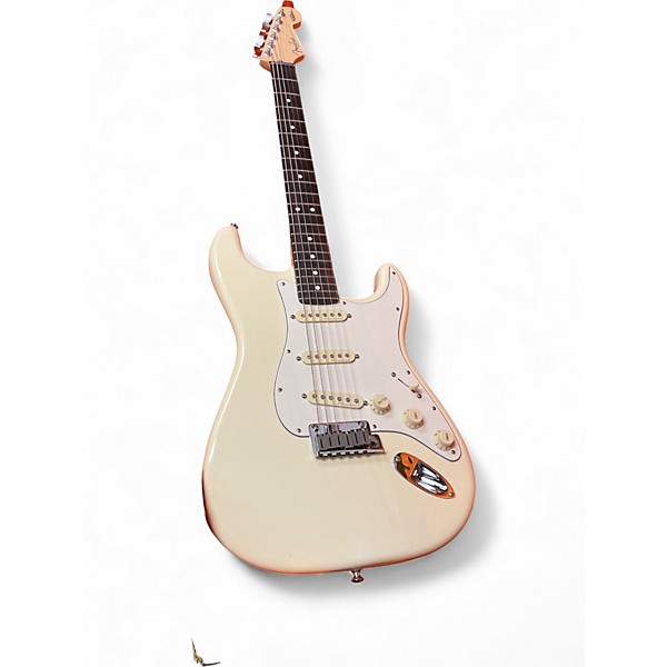 Used 2024 Fender STRATOCASTER JEFF BECK SIGNATURE SERIES OLYMPIC WHITE Solid Body Electric Guitar
