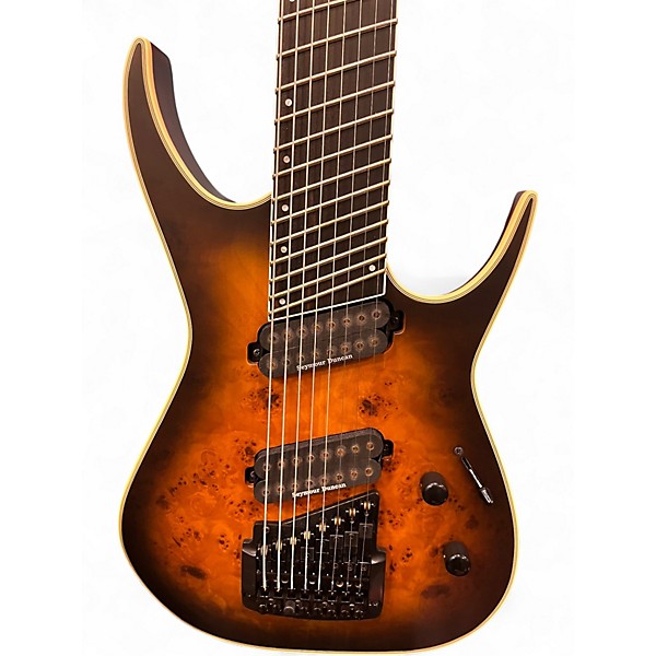 Used Dean EXILE MULTISCALE 8 STRING NATURAL BURST Solid Body Electric Guitar