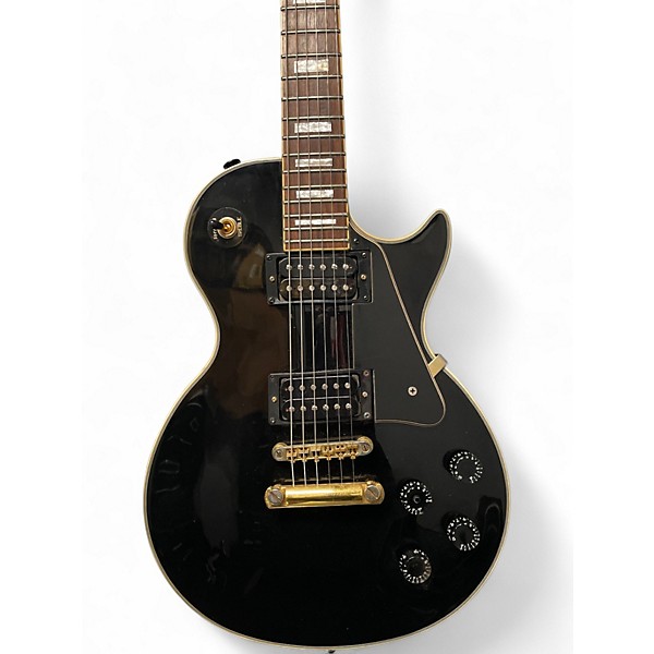 Used 2010s Epiphone LES PAUL CUSTOM BLACK Solid Body Electric Guitar