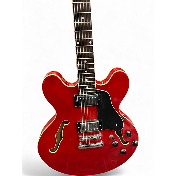 Used Hamer ECHOTONE Red Hollow Body Electric Guitar