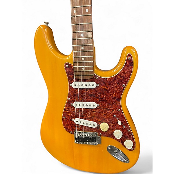 Used Fender Standard Stratocaster Amber Solid Body Electric Guitar