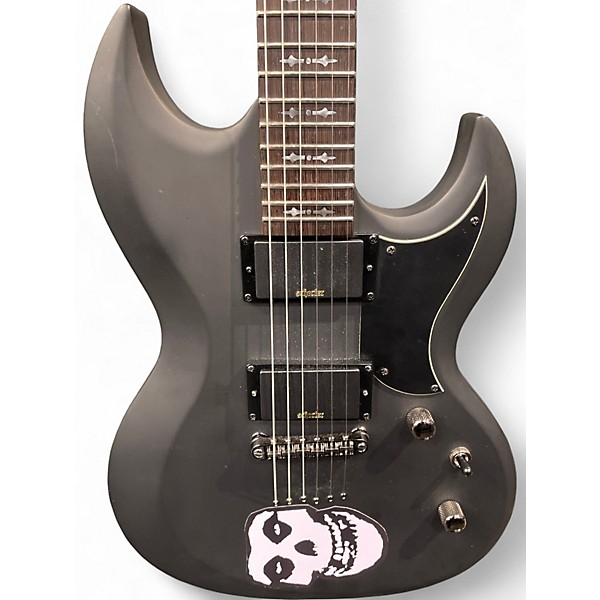 Used Schecter Guitar Research Demon S-II Aged Black Satin Solid Body Electric Guitar