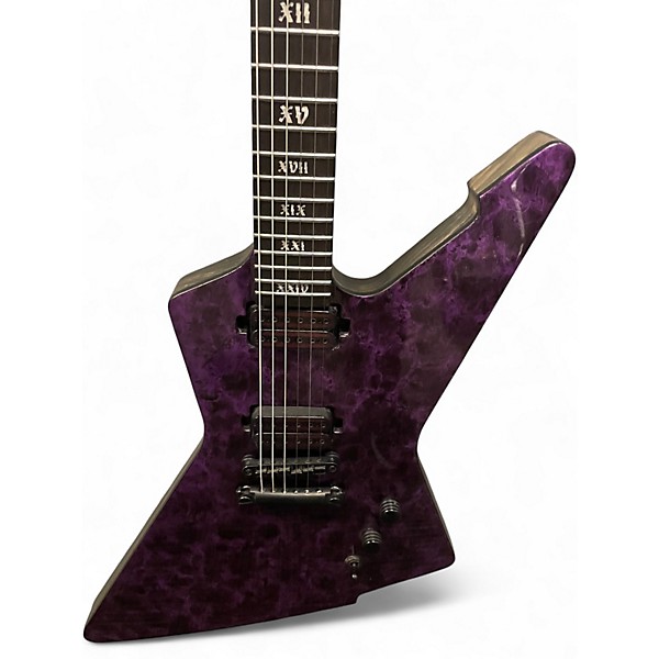 Used Schecter Guitar Research E-1 Apocalypse Purple Reign Solid Body Electric Guitar