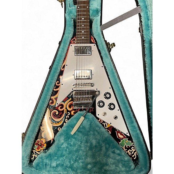 Used Epiphone JIMI HENDRIX FLYING V Black Solid Body Electric Guitar