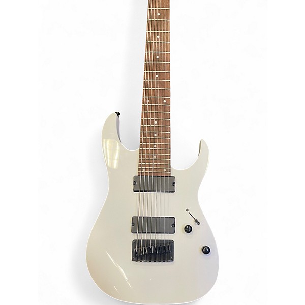 Used Ibanez RG8 8 String White Solid Body Electric Guitar