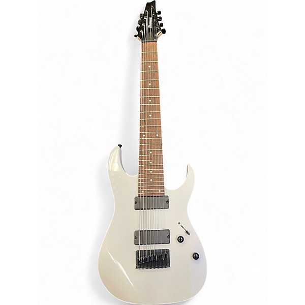 Used Ibanez RG8 8 String White Solid Body Electric Guitar