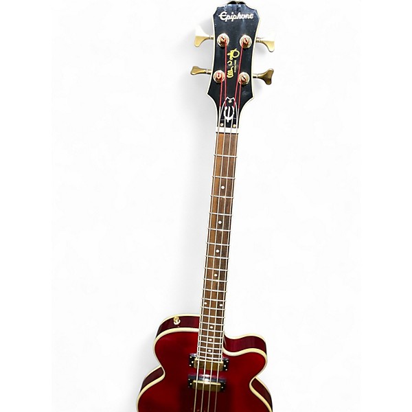 Used Epiphone Allen Woody Rumblekat Red Electric Bass Guitar